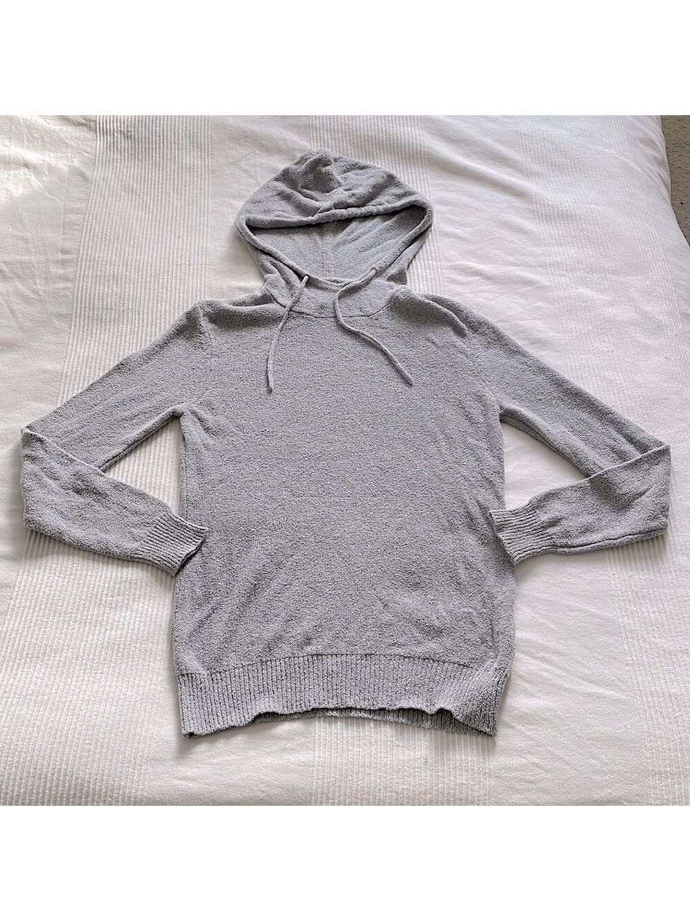 Frank & Oak Gray Marled Cotton and Nylon Hoodie Size XS